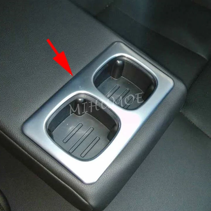 

For Nissan Qashqai J11 2014-2020 Interior Matte Chrome Rear Seat Water Cup Holder Cover