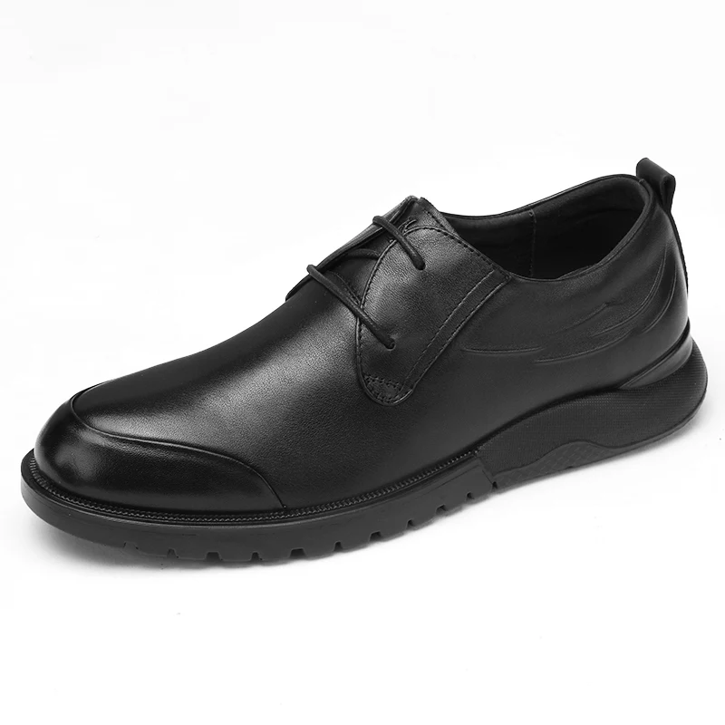 A932287710Black CAMEL/Новинка; Повседневная обувь в деловом стиле; мужские лоферы из натуральной кожи в британском стиле; обувь для папы из воловьей кожи; Мужская Нескользящая мужская обувь - Цвет: A932287710Black