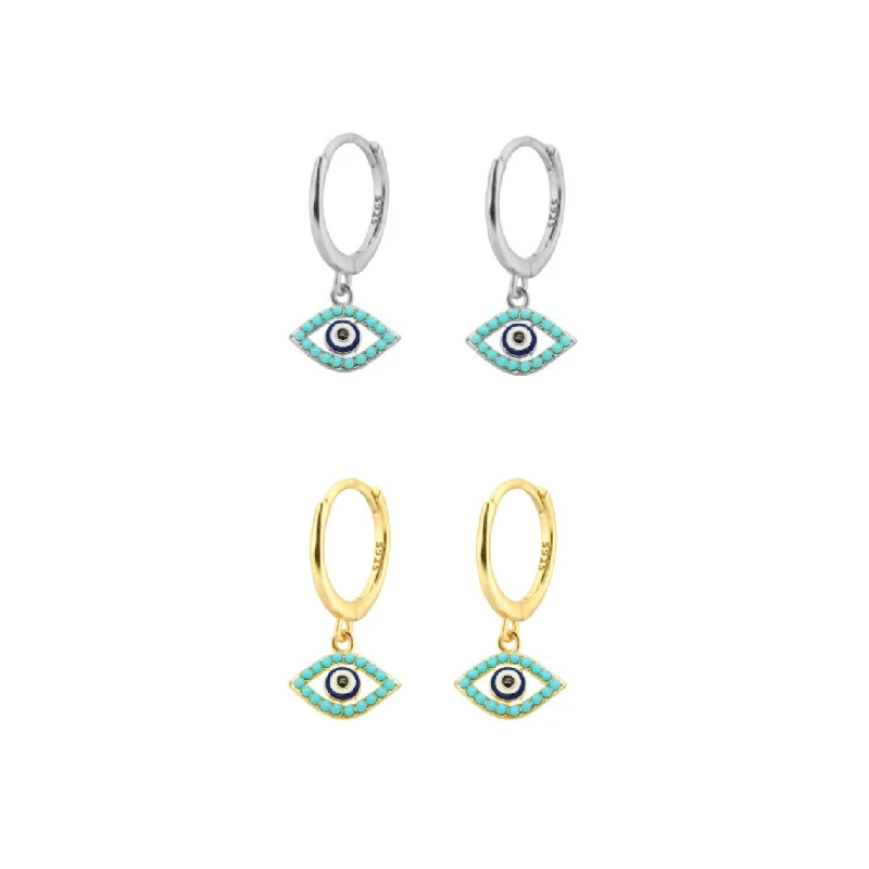 Бирюзовые синие Бусины подвеска в виде демонических глаз серьги капли для женщин