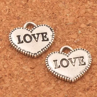 dots rim love heart charm beads 13 6x12 5mm 200pcs zinc alloy pendants fashion jewelry diy l915