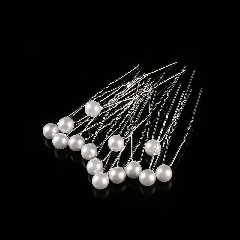 Свадебная бижутерия жемчужная заколка со стразами Дамская для волос аксессуары