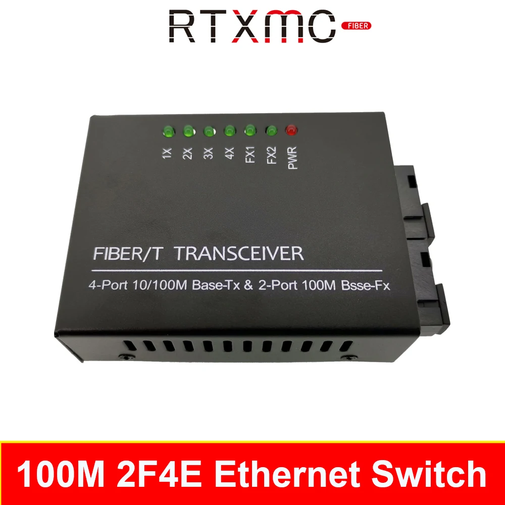 Медиа конвертер 2Fo 4 Lan Оптическое волокно к Rj45 Kонвертор Oптический