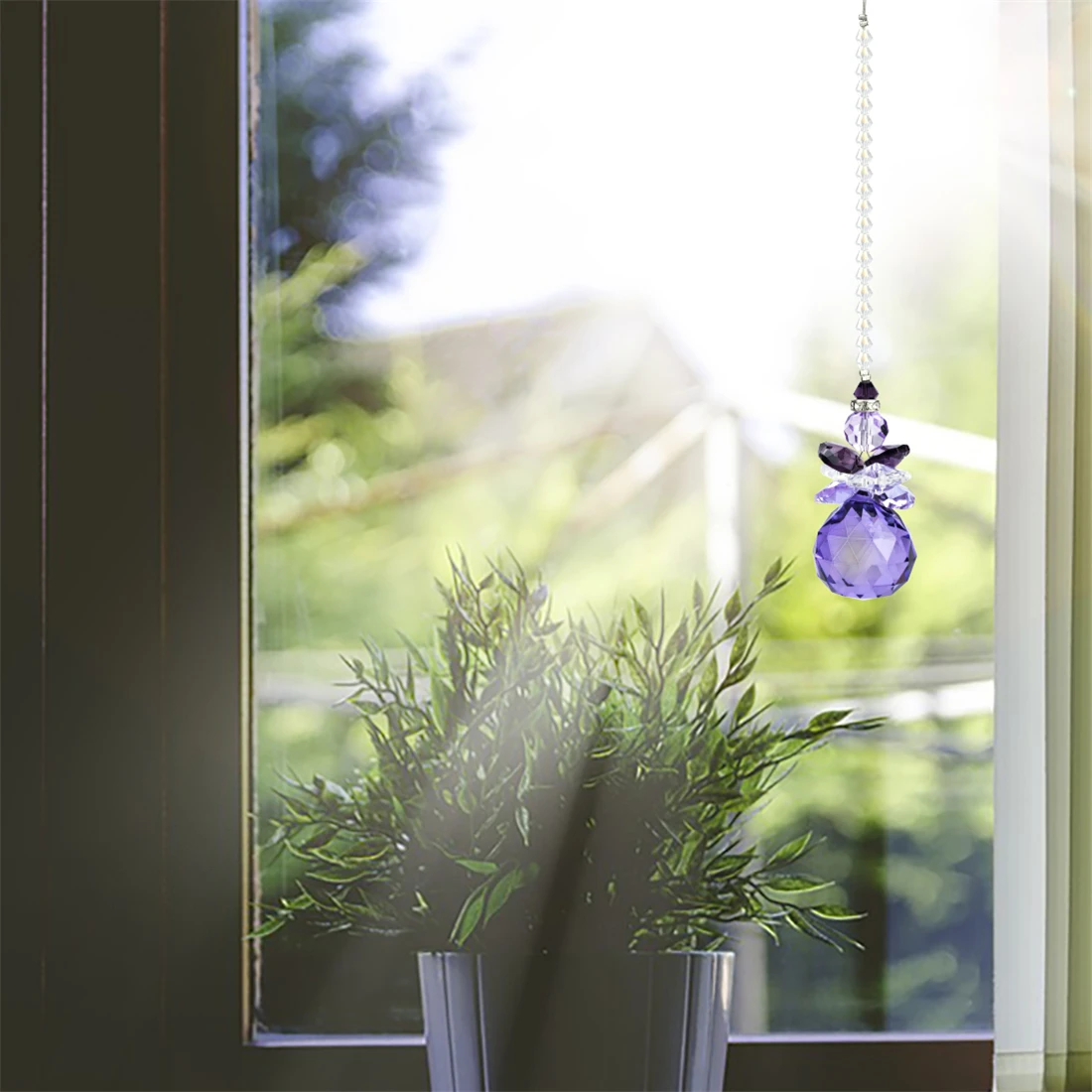 H &amp D подвесная кристальная Ловца ангела Радужное украшение для украшения декор