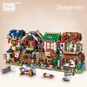 LOZ Mini Block Mini Chinatown китайская уличная Китайская традиционная специальная модель DIY сборочные игрушки для детей развивающие аниме