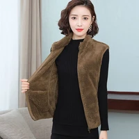plus size 4xl sleeveless vest women spring autumn long vest female waistcoat sleeveless jacket women zipper fleece fur vests