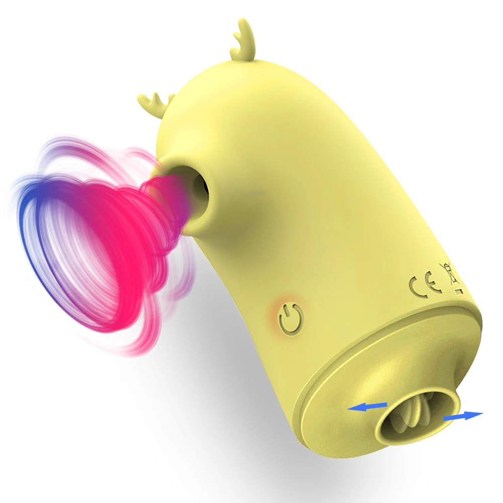 Порно игрушки Присоска на клитор 2 в 1 полости язык стимулятор сосков присосках