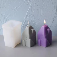 european wooden house shape silicone candle mold for diy handmade aromatherapy candle plaster ornaments handicrafts soap mold ha