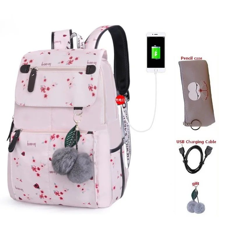 Set 24 Рюкзаки для девочек, водонепроницаемые, с usb зарядкой, школьные сумки для студентов, ноутбуков, сумки для женщин, модный рюкзак для путешествий, mochilas para jovenes - Цвет: Set 24