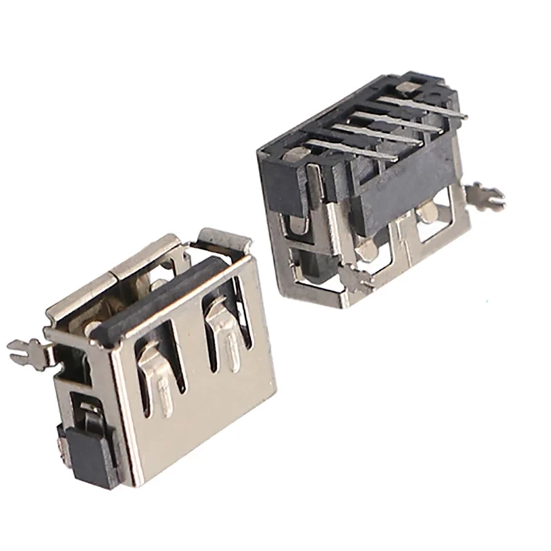 10 шт./лот женский 4-контактный 2-контактный тип A USB 2 0 DIP 90 вставной разъем для