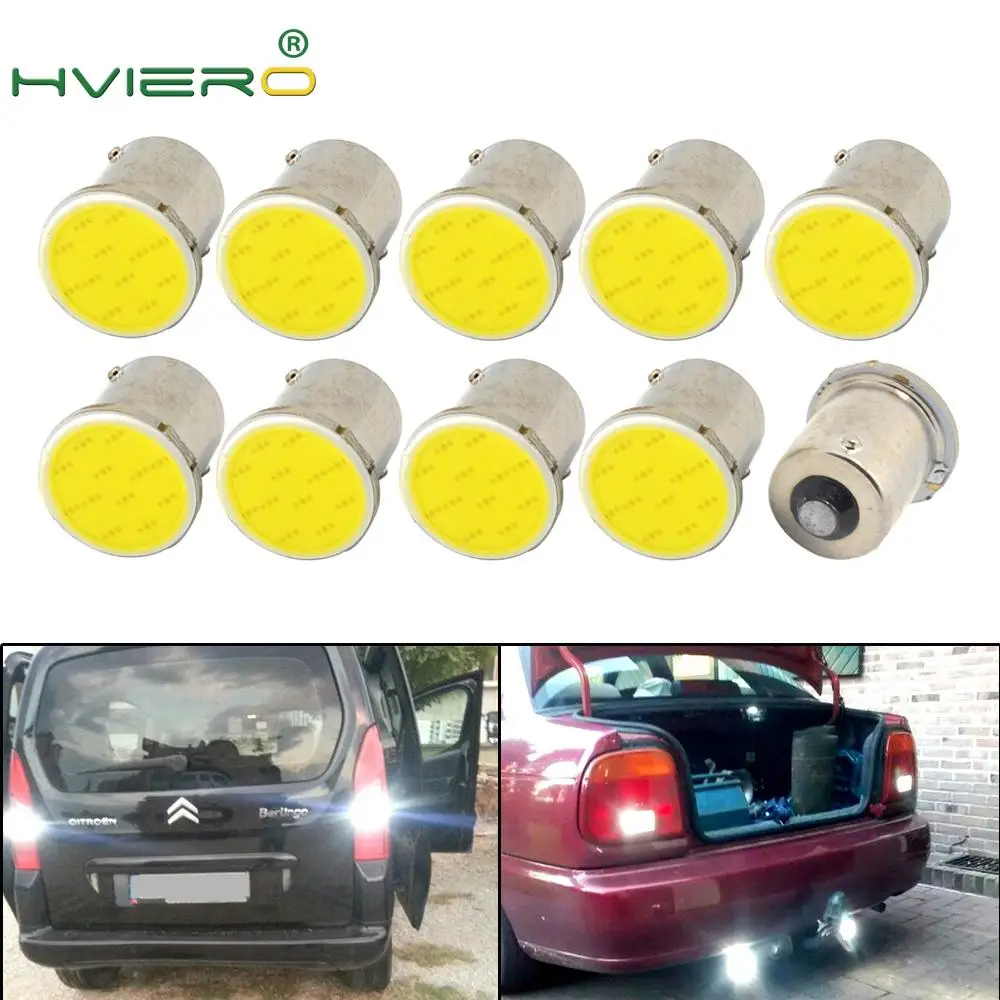 

10X White Red Blue Cob LED 12Smd 1156 BA15S 1157 BAY15D DC 12v Down Bulb RV Trailer Truck Light Parking Auto Backup Light DayLED