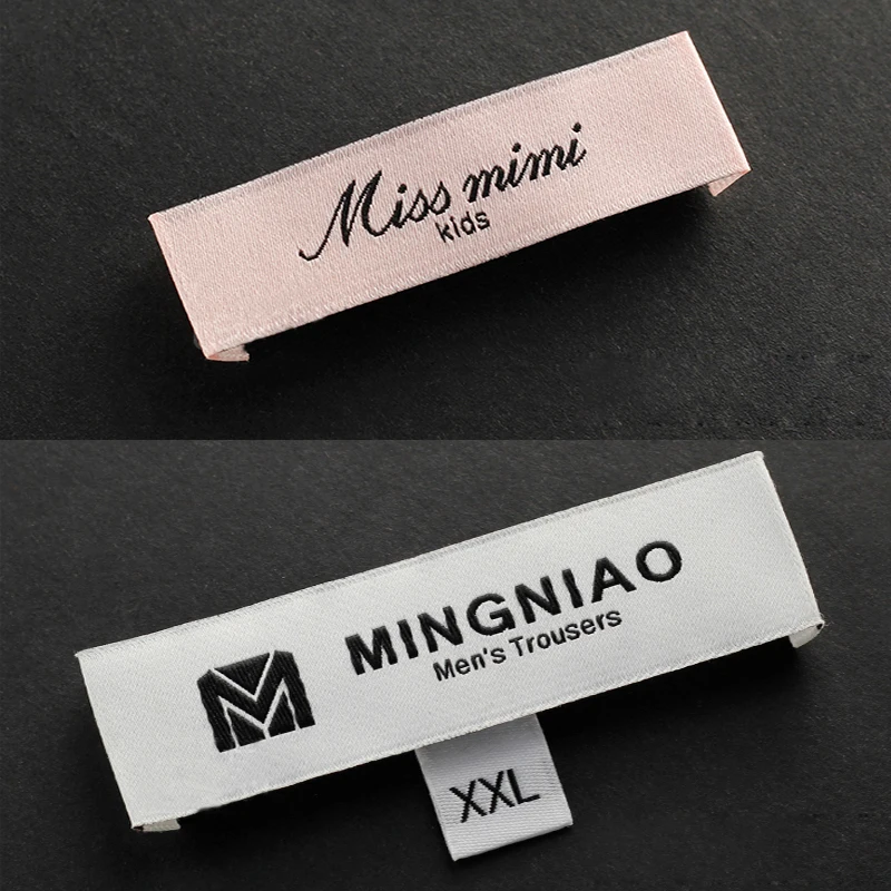 FreeShippingCustomizedGarmentLabels/wovenLabelsClothingEmbroideredTagsLOGOWithCutAndFoldCustomClothingHangTagChildren'sClothing | Дом и