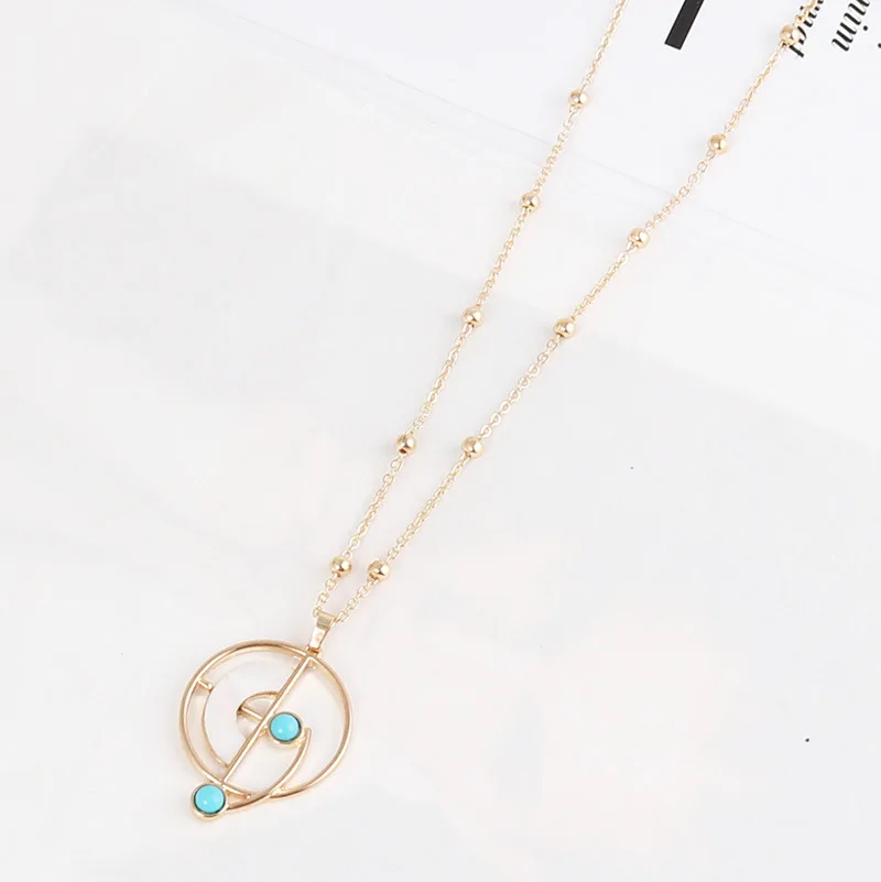 Золотистые ожерелья с подвеской геометрические аксессуары ювелирные изделия |