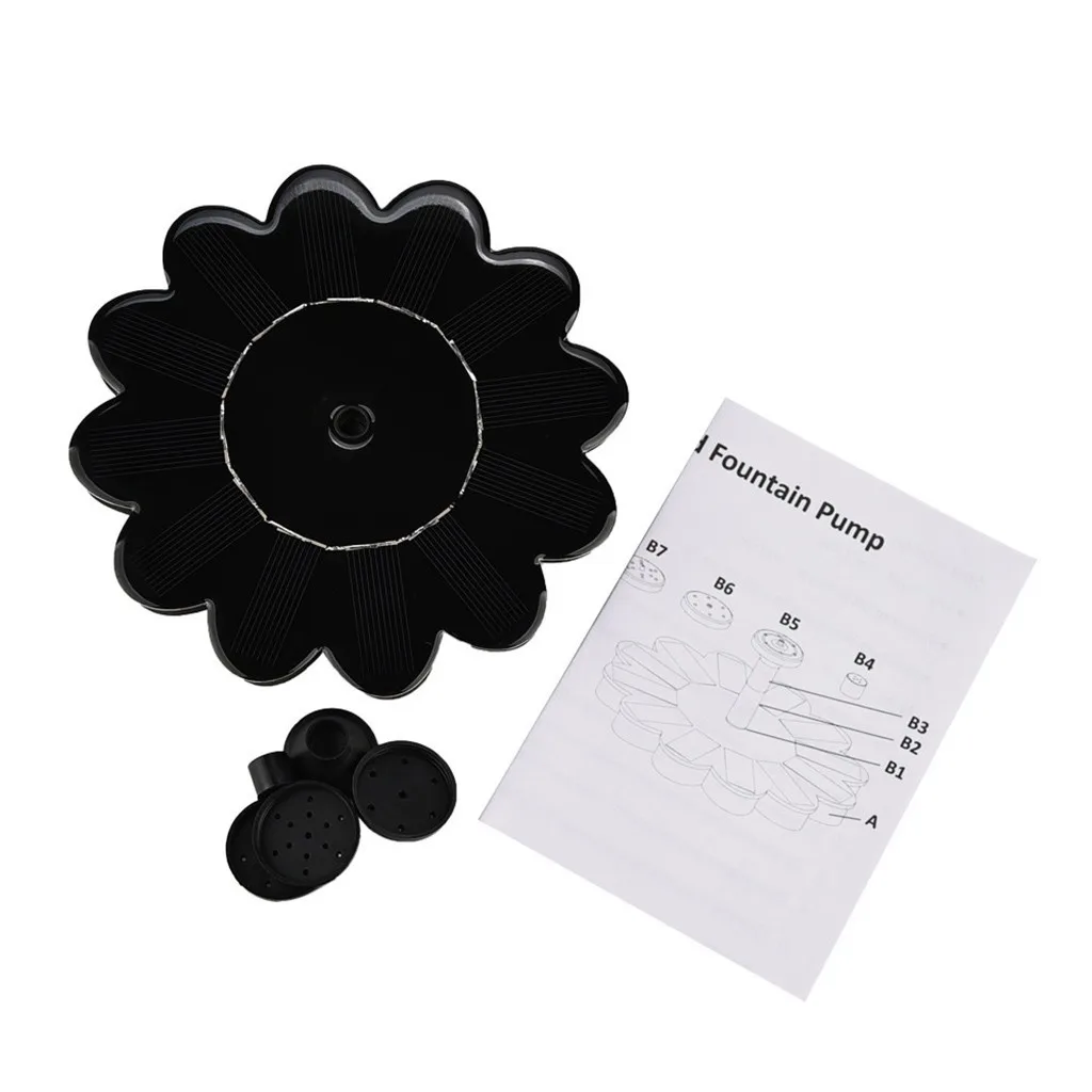 2 шт. Садовый спринклер на солнечных батареях для ванны с птицами водяной насос