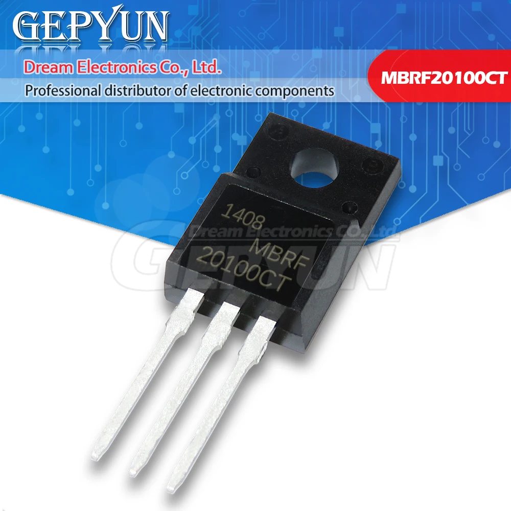 

10 шт. MBRF20100CT TO220F MBRF20100 TO-220F 20A 100V TO-220