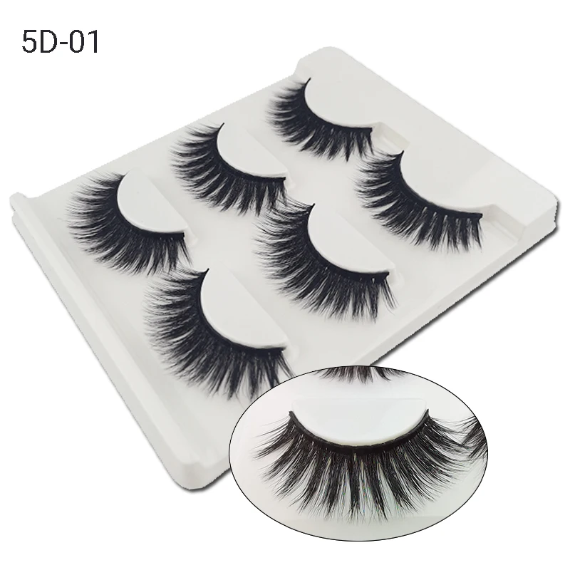 Bobilash 3 пары 5D накладные ресницы натуральные длинный макияж искусственные