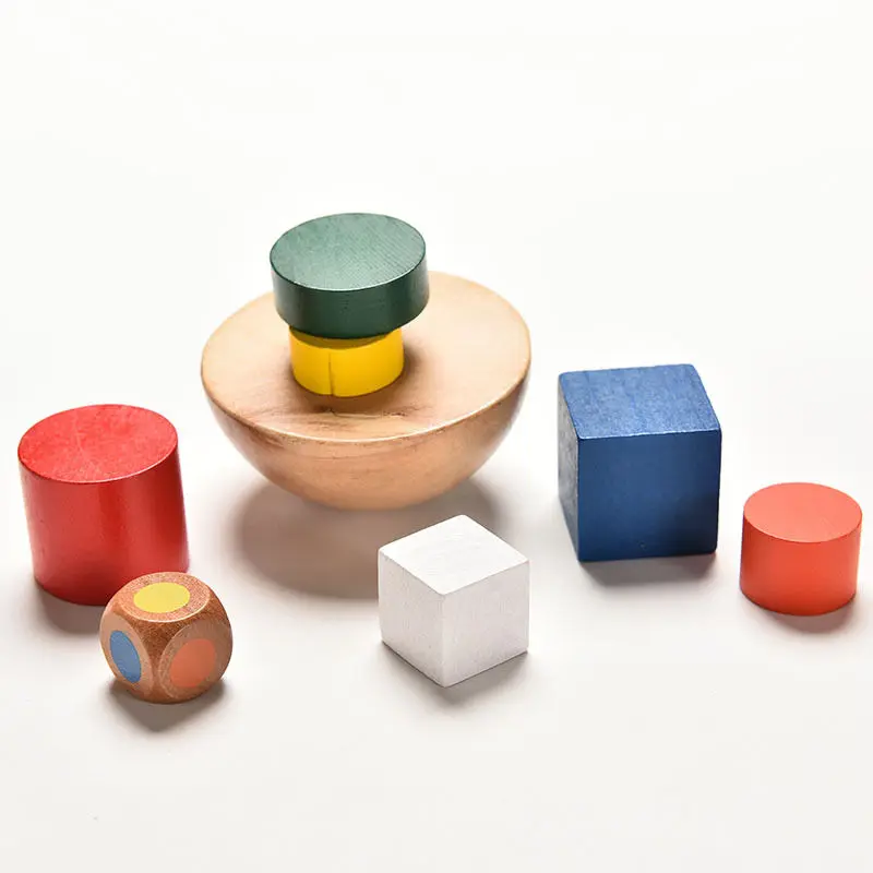 1 Набор детских геометрических блоков балансирующая игра холщовая игрушка