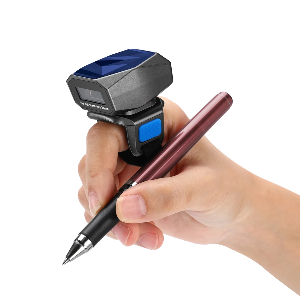 

Eyoyo Upgrade 2D Ring Barcode Scanner Wearable Mini 3-in-1 Wired/ Wireless/Bluetooth High Speed 1D QR Code Reader Finger scanner