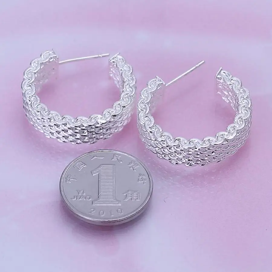 

high quality fashion 925 Sterling silver wedding Earring Jewelry for women stud lady nice gifts wedding free shipping