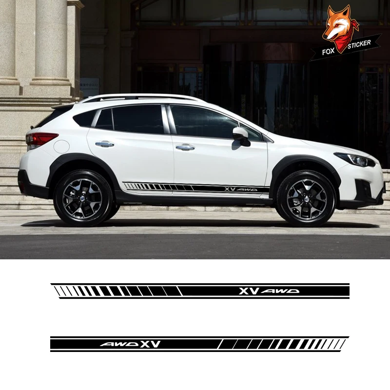 Двусторонняя глянцевая Автомобильная наклейка графика виниловые боковые полосы