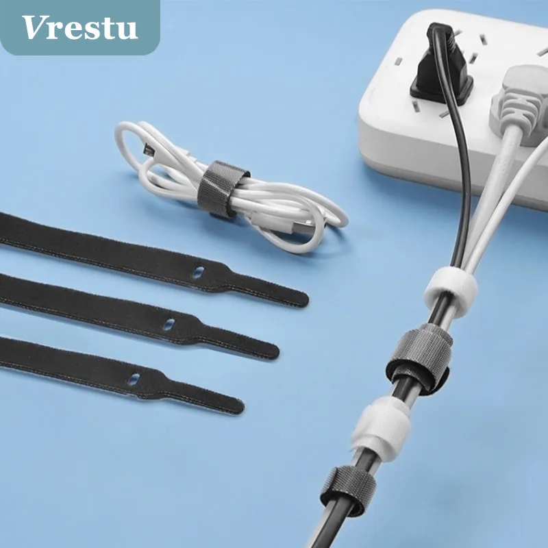 

USB Cable Winder Organizer Ties Wire Earphone Holder Audio Line Magic Tape Phone Hoop Protector for PC Laptop Mouse Ties Strap