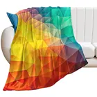 Одеяло Akdeps для пикника, мульти цветов в абстрактном стиле, Фланелевое покрывало для кровати, уютное мягкое плюшевое покрывало для дивана, гостиной