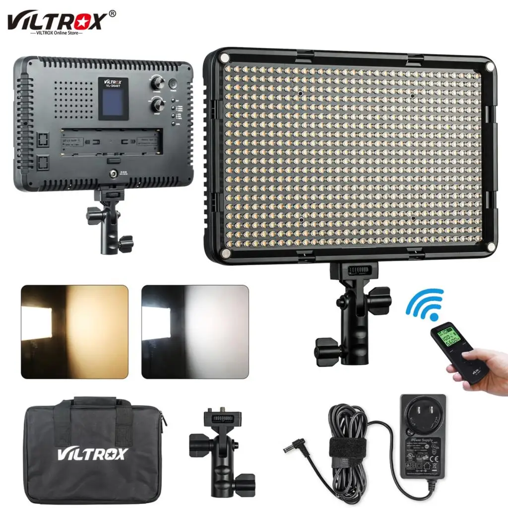 

VILTROX фотография видео светодиодная подсветка с регулируемой яркостью двухцветсветильник 3200K-5600K беспроводная панель дистанционного управл...