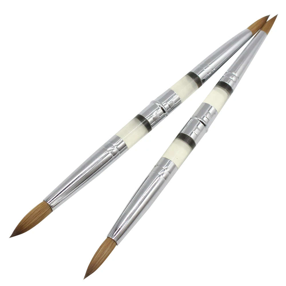 Eval акриловая Расческа для ногтей с двойной головкой Kolinsky Sable гофрированная