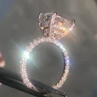 Новинка, роскошное свадебное кольцо UILZ с разноцветным камнем из фианита, Свадебные обручальные кольца невесты CRL1004