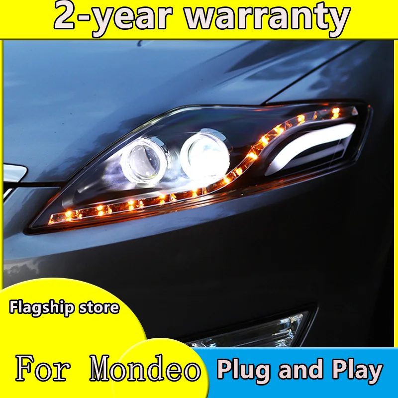 Автомобильный Стайлинг для Светодиодный Mondeo светодиодные фары Новинка 2007-2012 DRL H7
