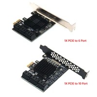sata pcie 1x adapter 610 ports pcie x4 x8 x16 to sata 3 0 6gbps interface rate riser expansion card for computer supports 32tb