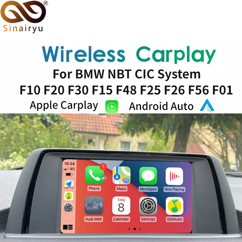 Беспроводной Apple CarPlay Android авто для BMW NBT F10 F20 F30 X1 X3 X4 X5 X6 F48 F25 F26 F15 F56 MINI Серия 1 2 3 4 5 6 7