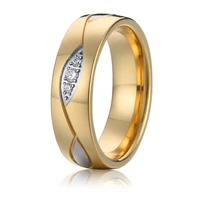 2015 titanium steel fashion jewelry rings europe vintage gold colour wedding band promise ring for women anel