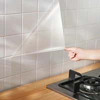 300500cm transparent kitchen oil proof wall sticker heat resistant wallpaper waterproof anti oil adhesive tape film