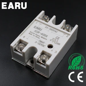1PC SSR-40 DA SSR-40DA 40A SSR Relay input 3-32VDC output 24-380VAC for PID Temperature Controller Moudle Voltage Transformer