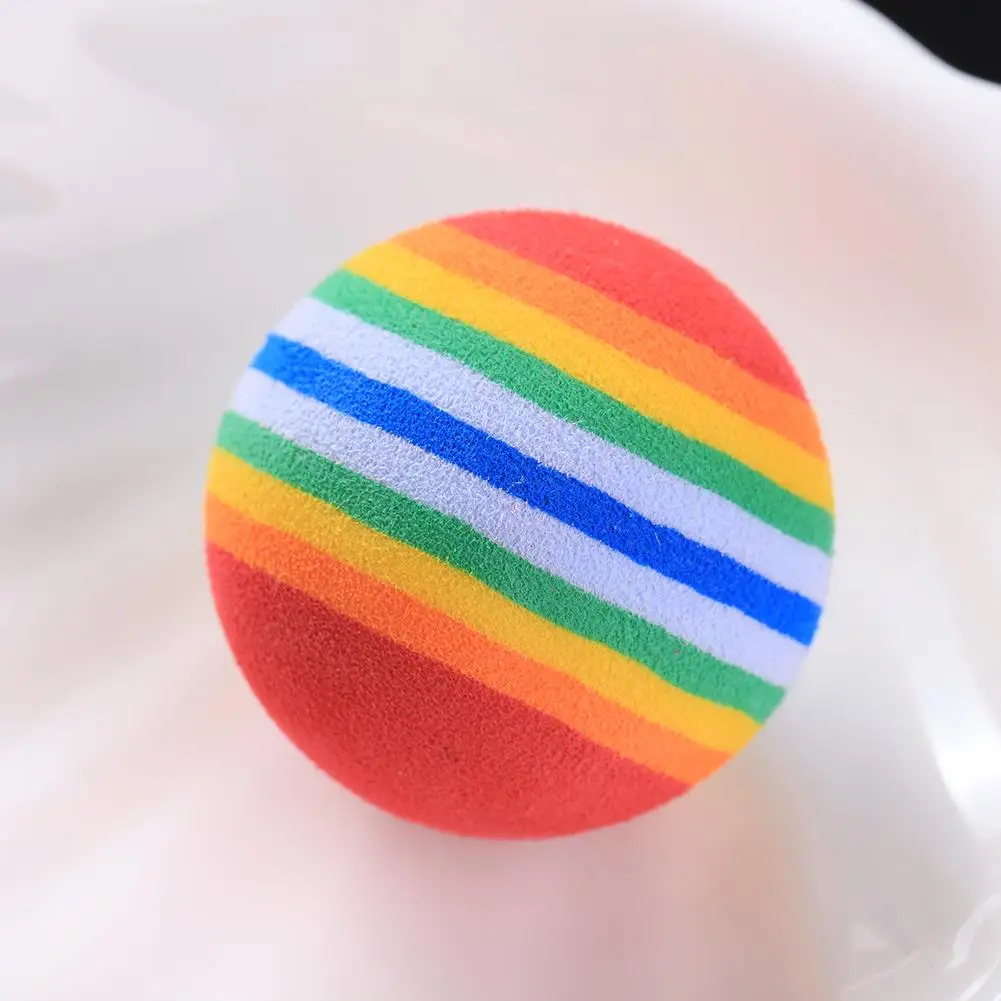 Милая жевательная игрушка для домашних животных Радужный шар игры искусственная