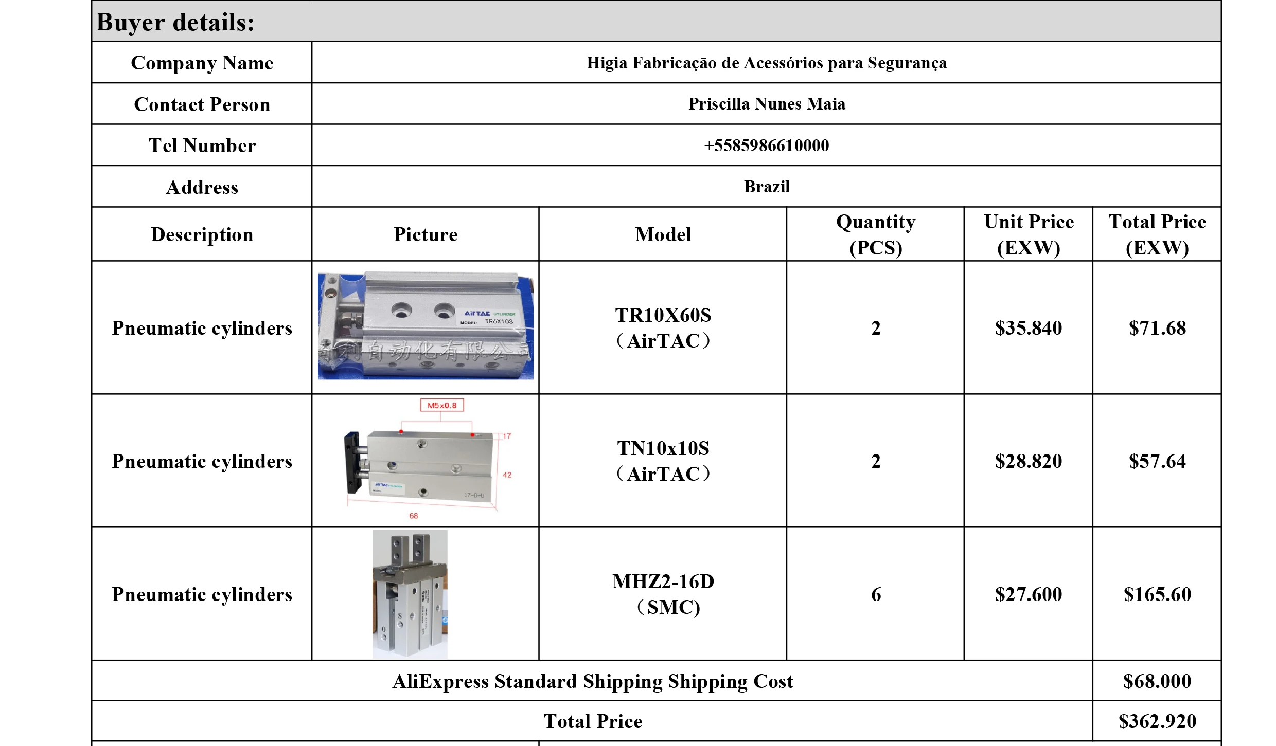 

Pneumatic Cylinder