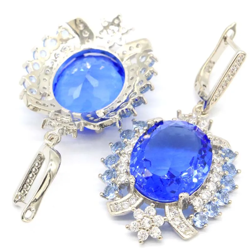 50x26 мм Большой овальной вставкой из Gemstone18x15mm создан фиолетовый Танзанит циркон