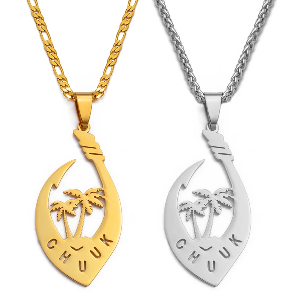 Подвеска и ожерелье Anniyo с кокосовым пальмом микронезией Чуук для женщин мужчин