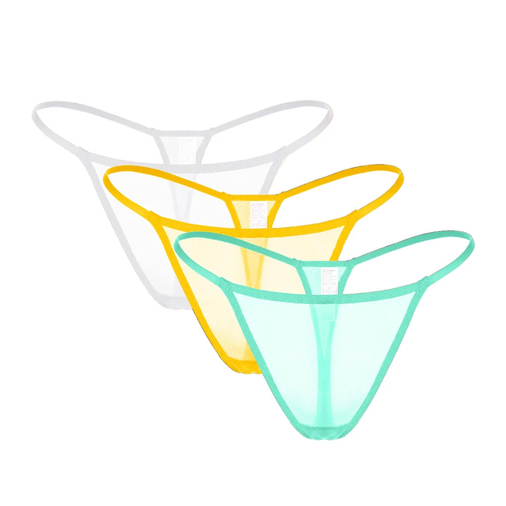Бикини Пляжные женские сексуальные V-образные трусики новые цвета лимонно-желтые