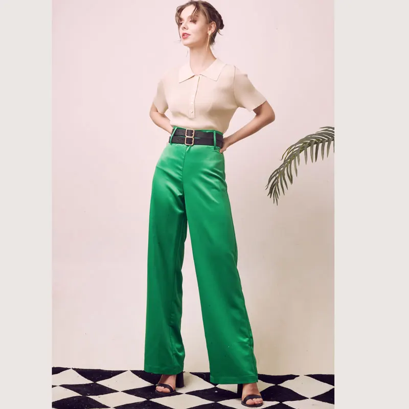 Heydress осень зима Женская шелковистая Спецодежда костюм широкие брюки Высокая