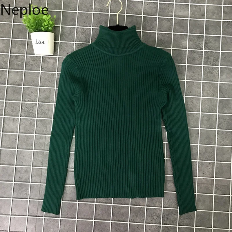 Neploe шикарный пуловер с высоким воротником и длинным рукавом свитер для женщин