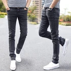 2021 мужские темно-серые зауженные джинсы Небесно-Голубой Деним Джинсы для женщин Новая мода мужские брюки-Карандаш узкие мужские джинсы, узкие длинные джинсы