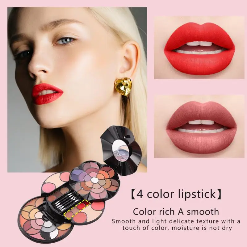 Складные блестящие тени для век 57 цветов многоцветная многофункциональная пудра