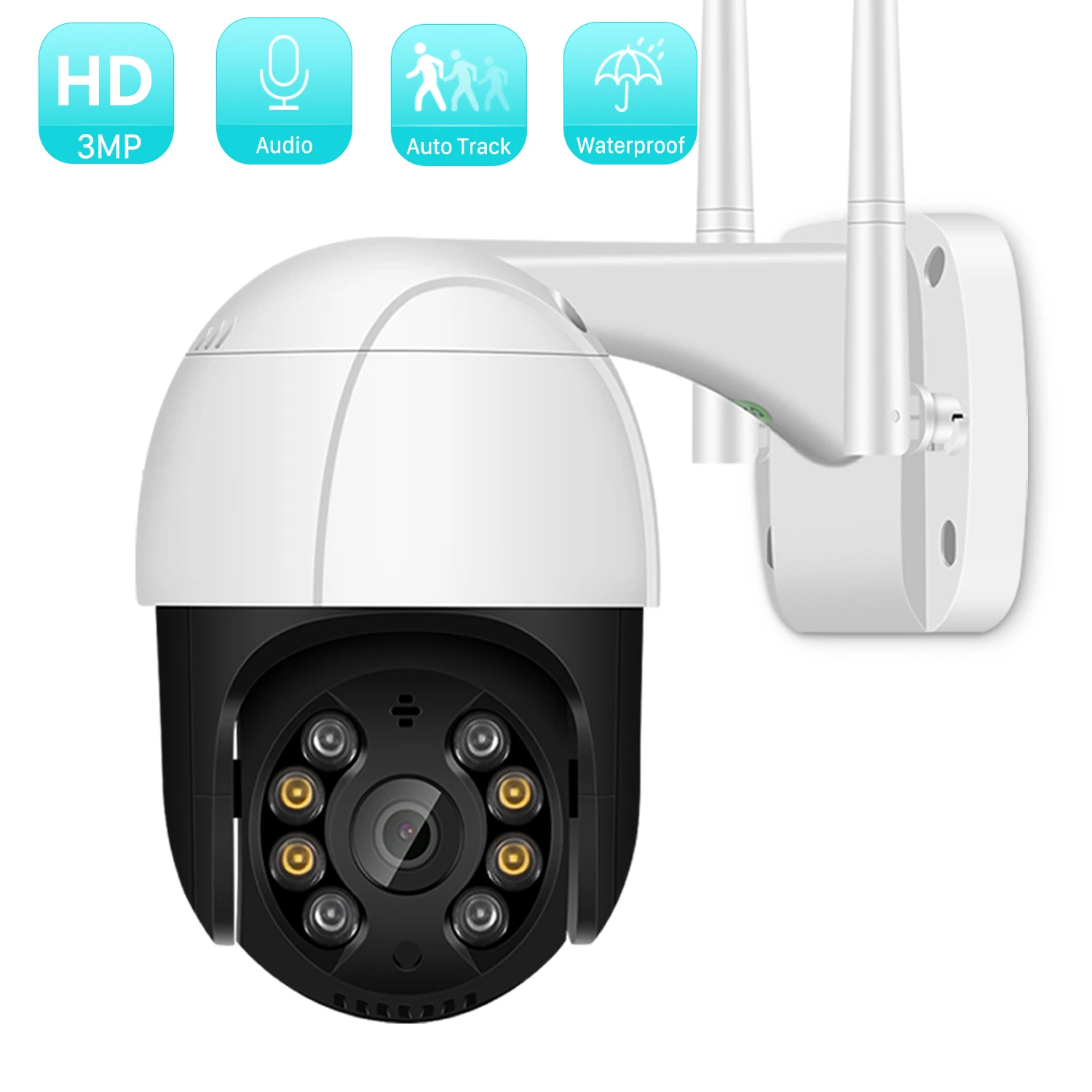 

5MP 2MP HD PTZ Auto Tracking WiFi Camera AI Humanoid Detection Outdoor IP Camera Two-Way Audio IR Night Vision CCTV Surveillance