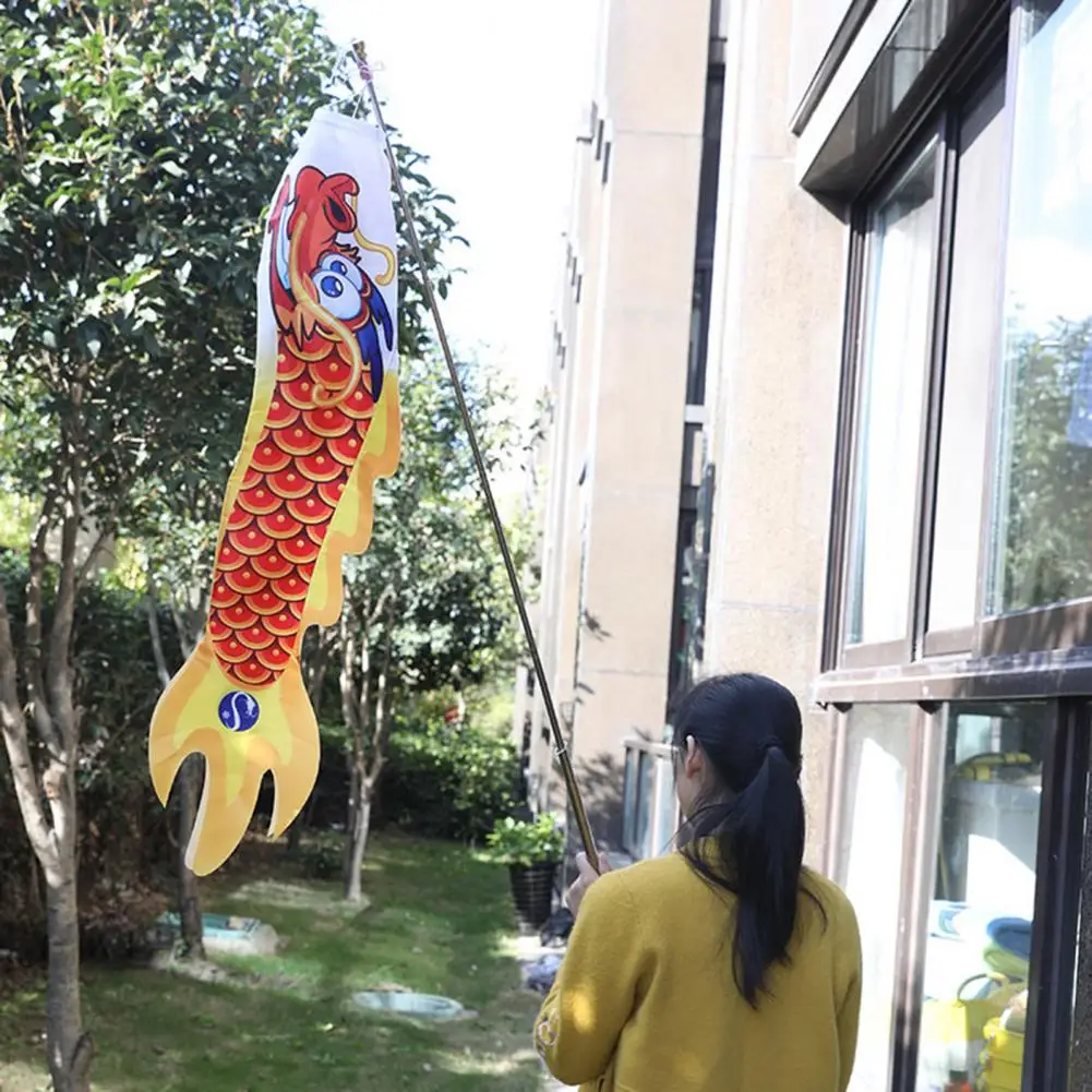 Складная Ткань с рисунком дракона уличный яркий цветной флаг ветра для крыльца