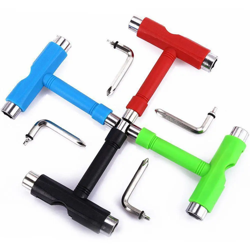 Roller Skate Skateboard Longboard T Shape Board ATB Tool Allen Key Multi-Function Universal Black Useful Screwdriver Socket | Инструменты
