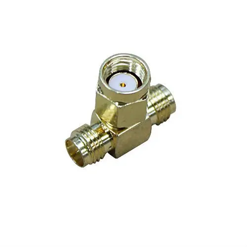 

RP-SMA Plug male to 2 SMA Jack female adapter 3 way connector