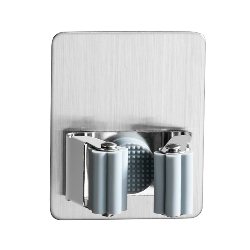

1PC Wall Mounted Stainless Steel Mop Holder Punch Free Waterproof Mop Hook for Kitchen Bathroom TB Sale