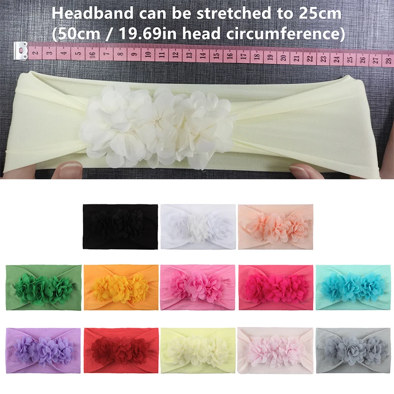 

Baby Headband Turban Chiffon Flower Newborn Baby Girl Headbands Elastic Kids Hair Band Kids Hair Accessories Hair Band Hairband