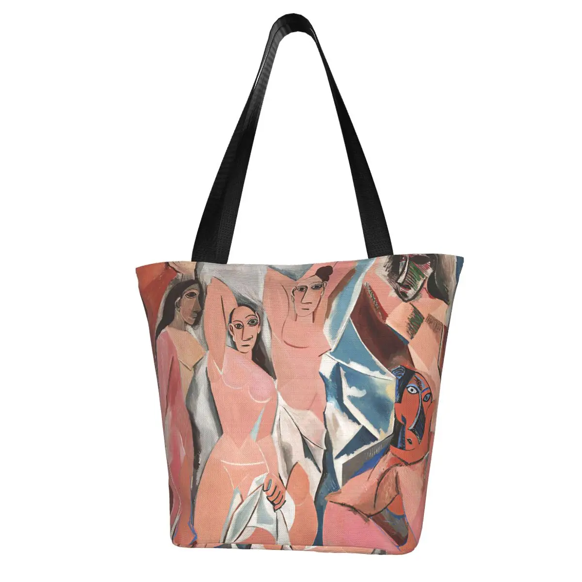 Pablo Picasso,Les Demoiselles D Avignon Shopping Bag Aesthetic Cloth Outdoor Handbag Female Fashion Bags